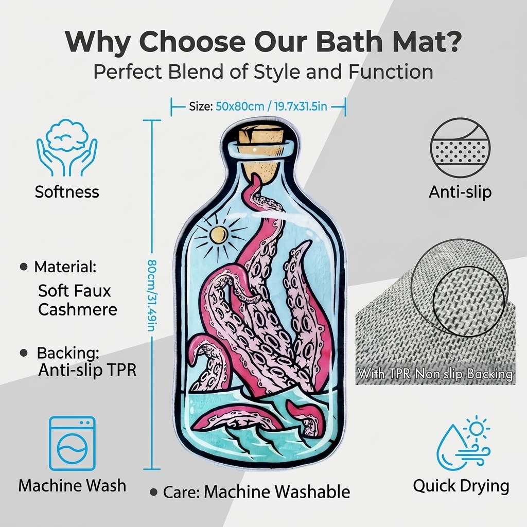 Drift Bottle Bath Mat