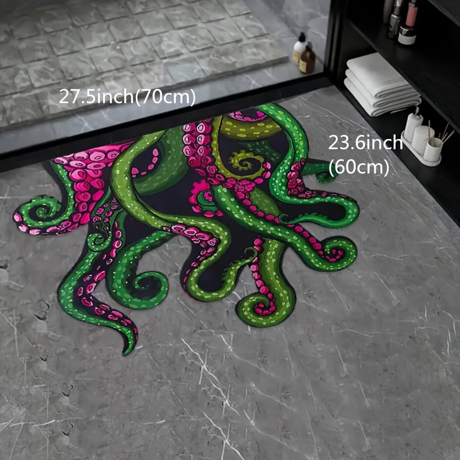 Pink Octopus Bath Mat