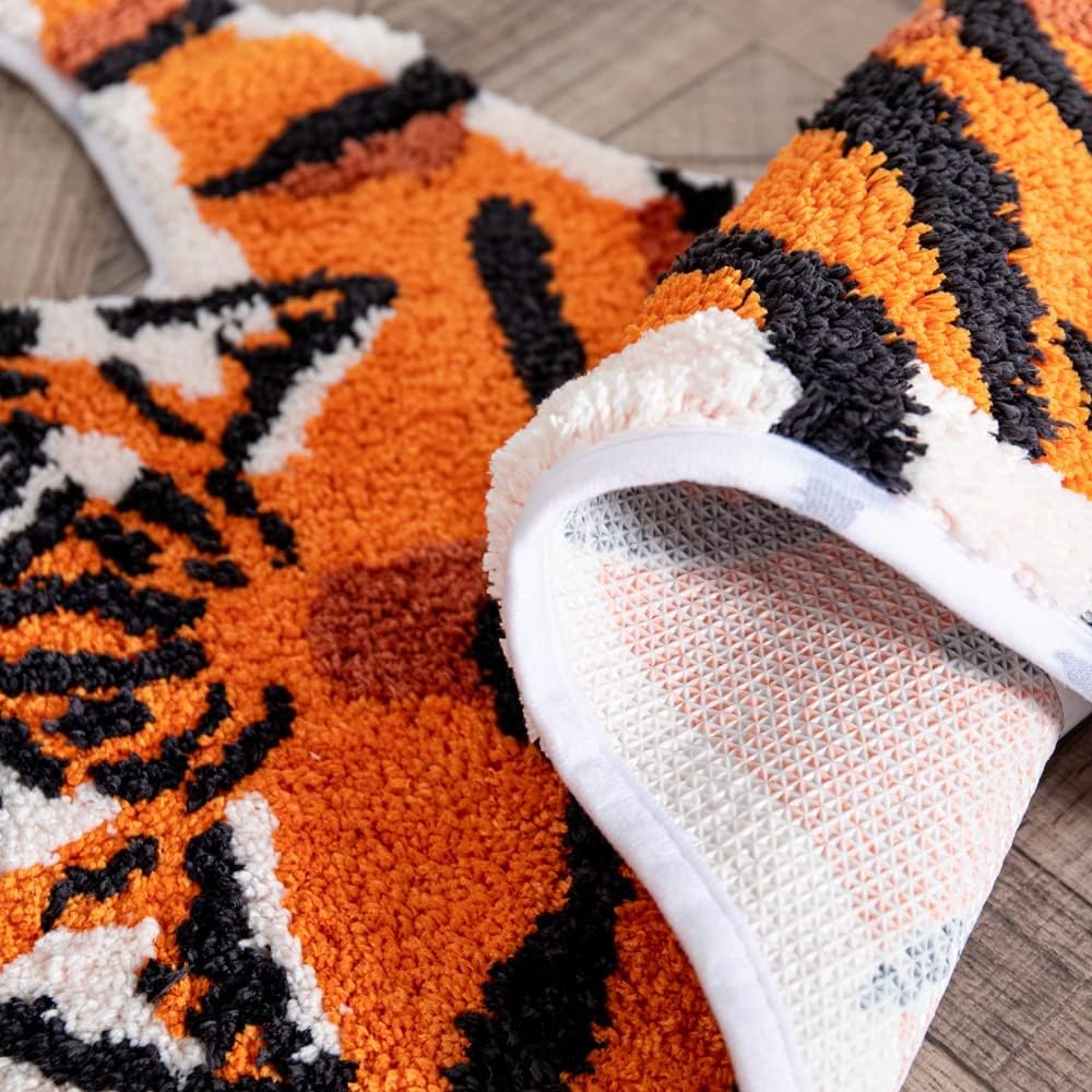 Pink & Tiger Bath Mat