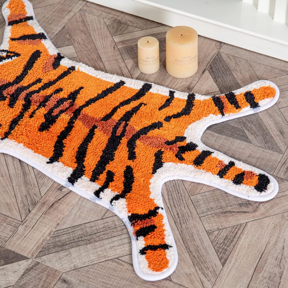 Pink & Tiger Bath Mat