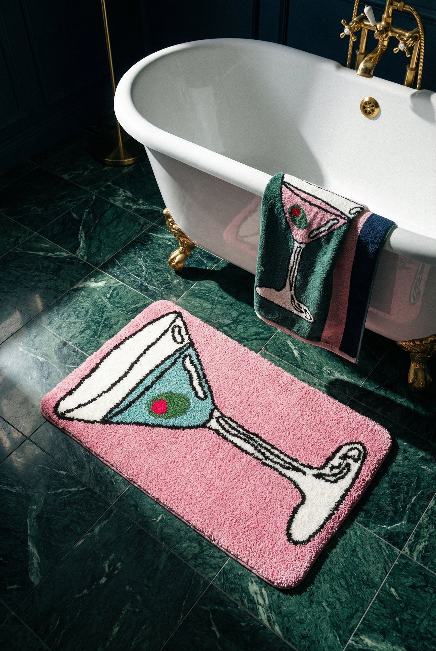 Pink Martini Gift Dirty Bathroom Shower Rugs